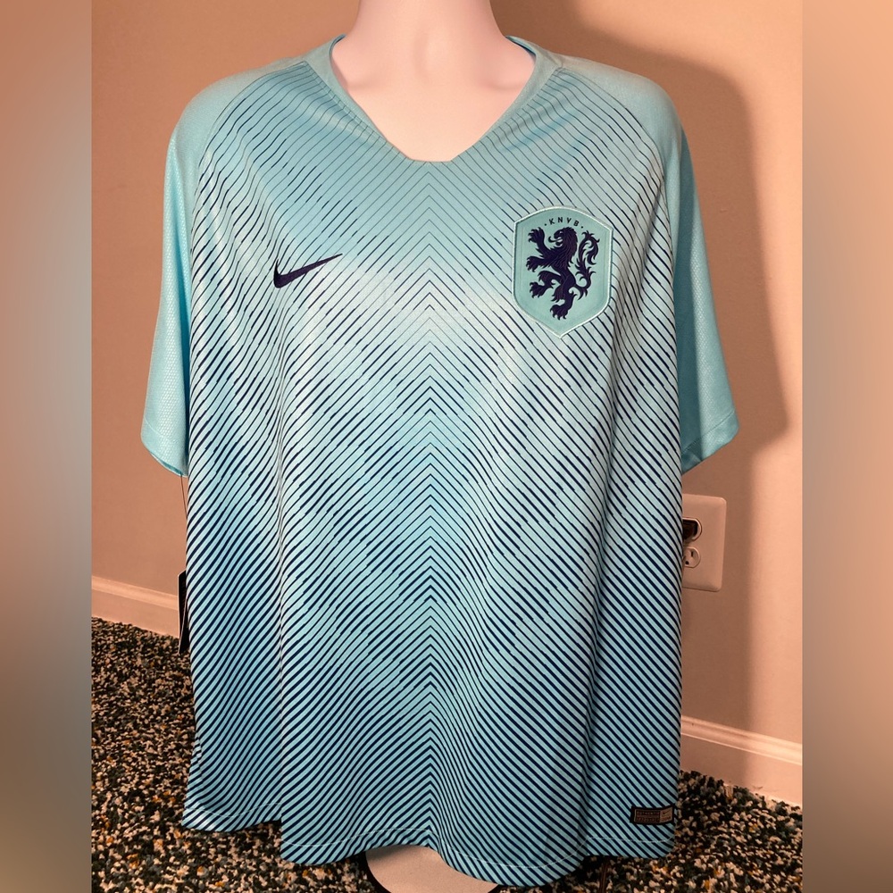 Nike Netherlands Away 18/19 Soccer Jersey - Men’s XXL - Light Blue - NWT